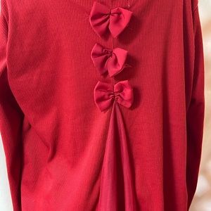 CL Shang collection xl women’s red top tunic shirt dress